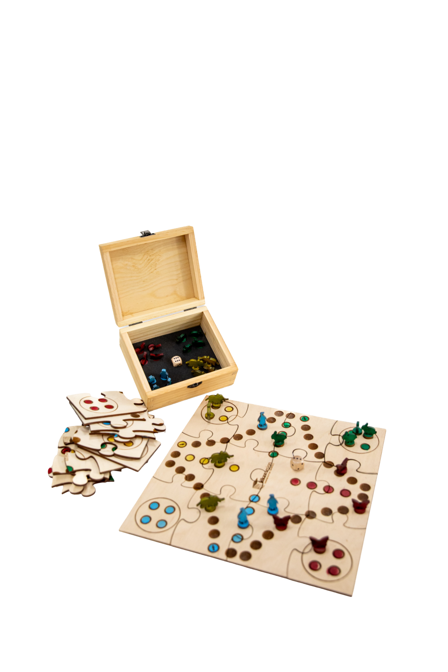 Drvena društvena igra "Čovječe ne ljuti se", u drvenoj kutiji, KDIm-101 - Slika 2