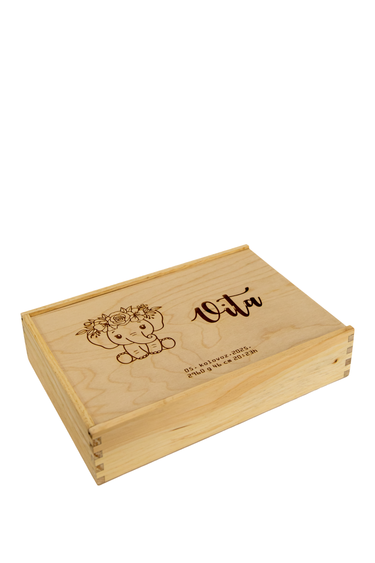 Drvena kutija za krsni set natur s gravurom Km-106Ks - Slika 6